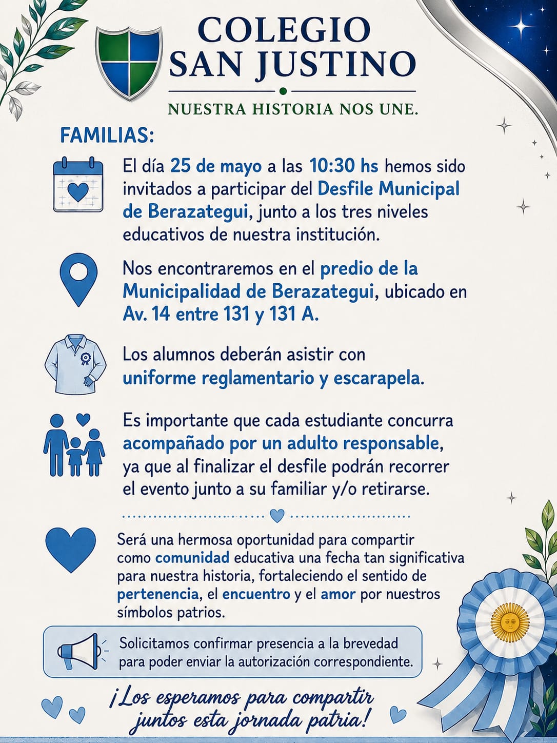 Participaci贸n en el Desfile Municipal